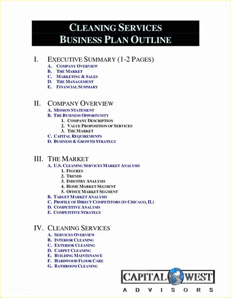 Cleaning Service Business Plan Template Free Of House Cleaning Business ...