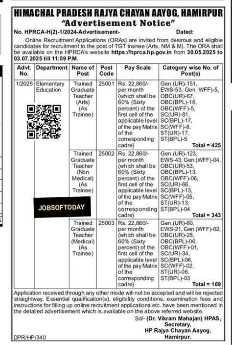 JOBS OF TODAY: HP TGT trainee Recruitment 2025 out : Apply for 937 ...