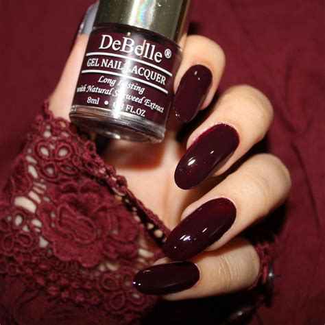 DeBelle Gel Nail Lacquer Glamorous Garnet - (Deep Maroon Nail Polish ...