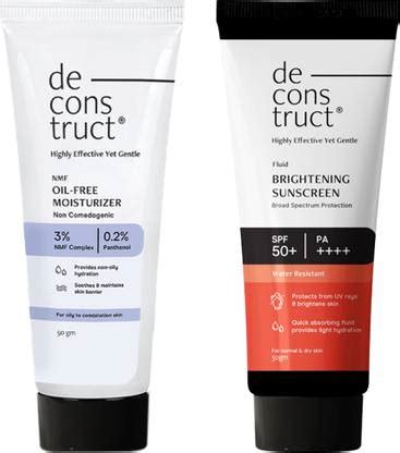 deconstruct Sunscreen - SPF 50 + PA++++ Hydration & Brightening Combo ...
