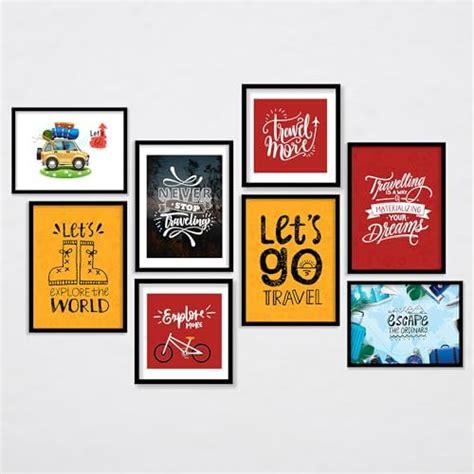 BANGERZ Travel Quotes Theme Wall Frames - Aesthetic Wall Posters For ...