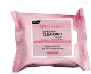 SWISS BEAUTY Daily Essentials Cleansing Wipes With Vitamins & Natural ...