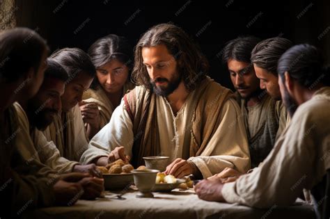 Premium AI Image | The Last Supper the 12 apostles and Jesus Christ ...