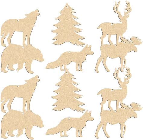 Buy Pack of 30 Wooden Animal Forest Cutouts Wood Cutouts on cliths – Cliths