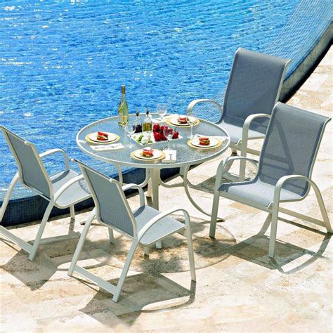Telescope Casual Primera 4-Person Sling Patio Dining Set: Stylish ...