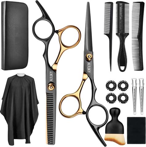 Amazon.com : Hair Cutting Scissors Shears Kits, 15 Pcs Professional ...