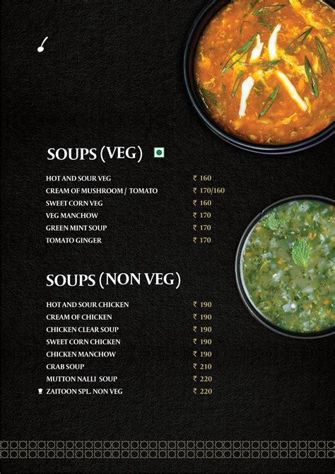 Menu at Zaitoon Restaurant, Tambaram, Chennai