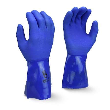 Bellingham Glove 12 Chemical Resistant Gloves, PVC/Nitrile, L, 6601L | Zoro