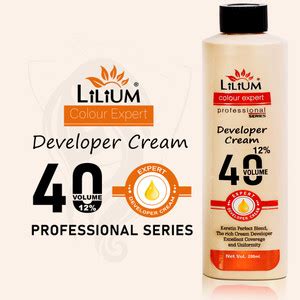 LILIUM Developer Cream 12% 40 Volume, Excellent Coverage & Uniformity ...