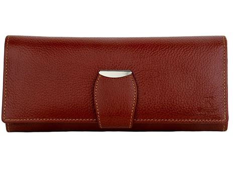 K London Stylish Brown Long Women Purse Wallet Clutch with Loop Closure ...
