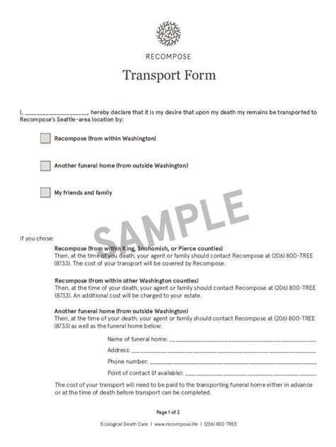Fillable Online Transport Form SAMPLE Fax Email Print - pdfFiller
