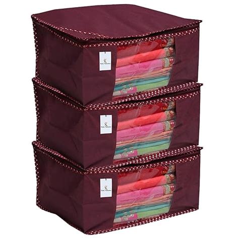 Kuber Industries™ Non woven Saree cover/Saree Bag/Storage bag Set of 3 ...