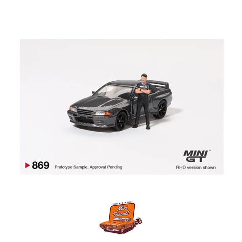 Mini GT #869 Nissan Skyline GT-R (R32) – Gunmetal (With Matsuda Figure ...