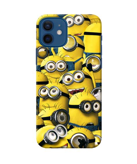 Minions Crowd Iphone 12 Back Cover Case Online at Best Price – Shoproom