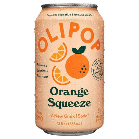 2X - OLIPOP Orange Squeeze Prebiotic Soda - 12 fl oz Can - Walmart.com