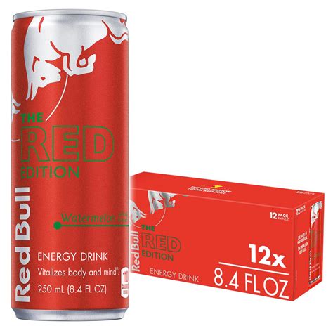 Red Bullred Edition Energy Drink Watermelon With 80mg Caffeine Plus ...