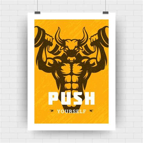 push yourself sticker poster|Motivational Poster|Inspirational Poster ...