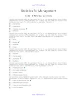 MBA - Statistics for Management - 4marks Quiz Questions and Answers ...