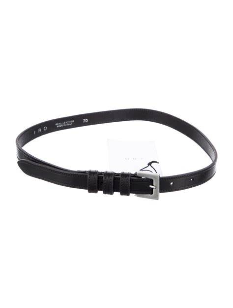 Saint Laurent Skinny Leather - Black Belts, Accessories - SNT430805 ...