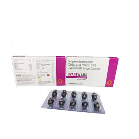 Dehydroepiandrosterone + Vitamin D3 + L-Methylfolate Softgel Capsules