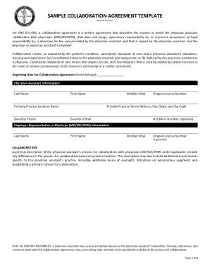 Fillable Online SAMPLE COLLABORATION AGREEMENT TEMPLATE Fax Email Print ...