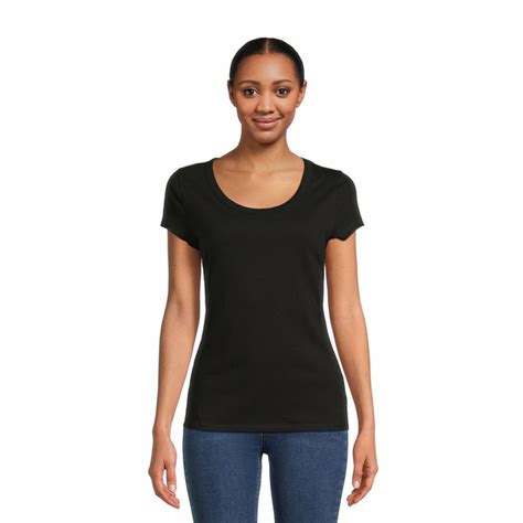 No Boundaries Juniors' Scoop Neck T-ShirtS With Short Sleeves, Size S ...