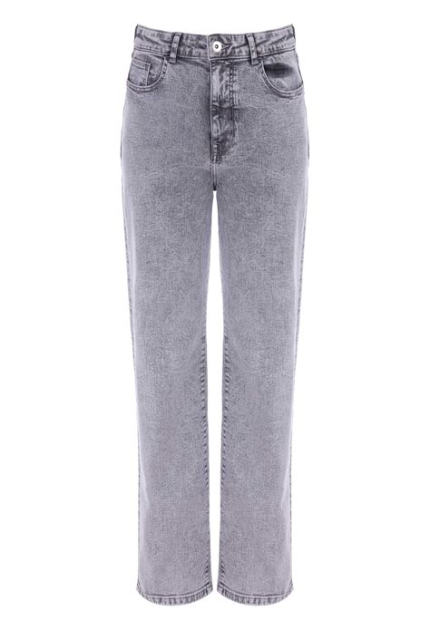 Womens Grey Plain Straight Leg Jeans | Peacocks