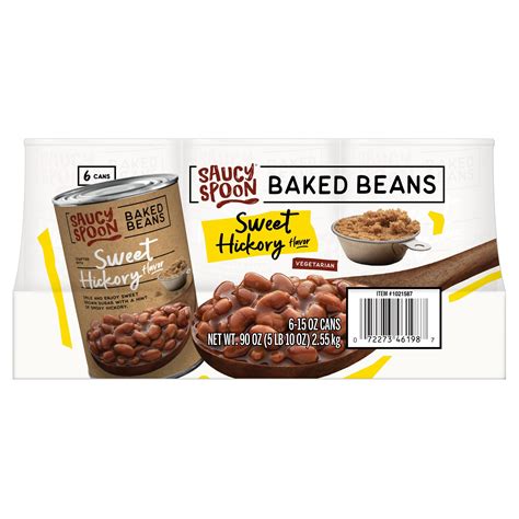 SAUCY SPOON BAKED BEAN SWEET HICKORY FLAVOR 6 PACK 15 OUNCES EACH - $7. ...