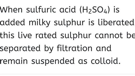 4.3.13 What happens when H₂O₂ solution is added to sodium thiosulphate ...