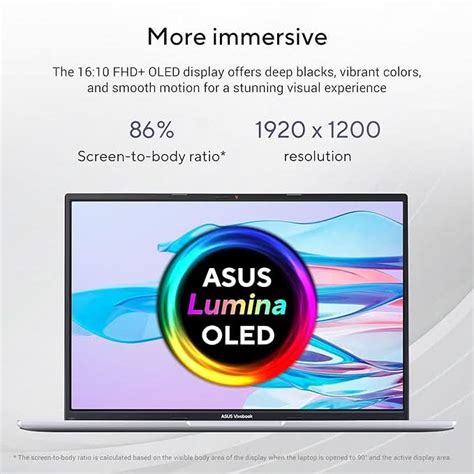 ASUS Vivobook 16, 16" FHD (1920 x 1200) OLED,Intel Core i5-13420H Proc