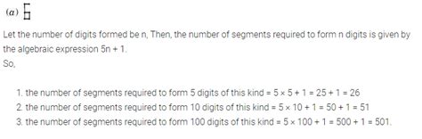Observe the patterns of digits made from line segments of equal length ...