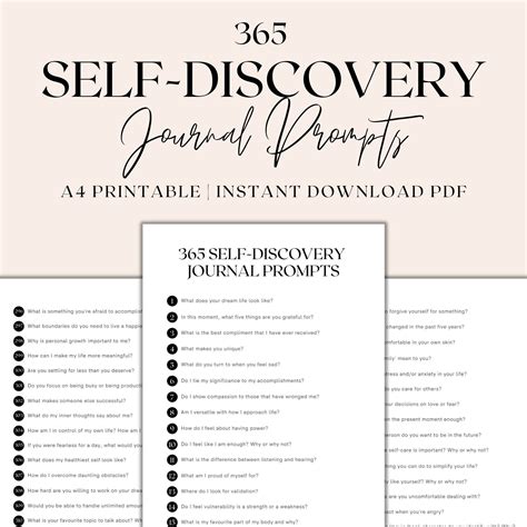 365 Self-discovery Journal Prompts Printable Shadow Work - Etsy UK