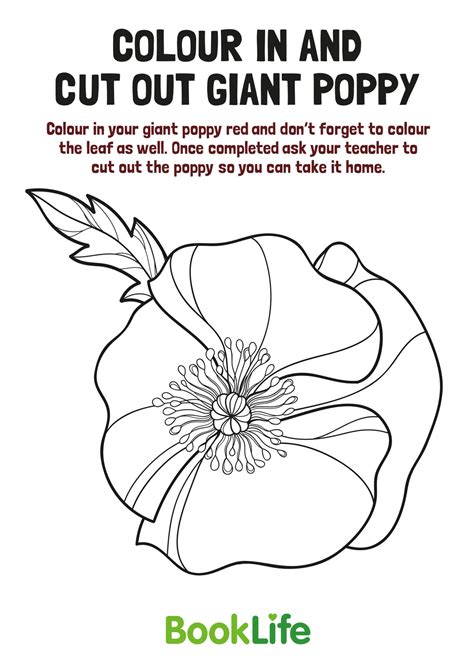Colour In Poppy Activity Sheet – BookLife