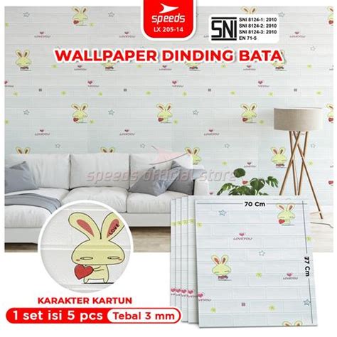 Promo Perekat wallpaper 3d stiker putih bata busa dinding kamar tidur ...