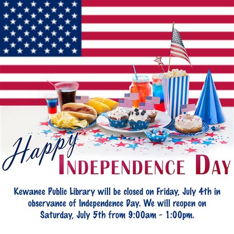 Happy 4th of July - Library Closed, 102 S Tremont St, Kewanee, IL ...