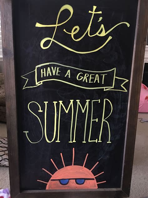 Pin by Heather Page on Chalkboards | Summer chalkboard, Summer ...
