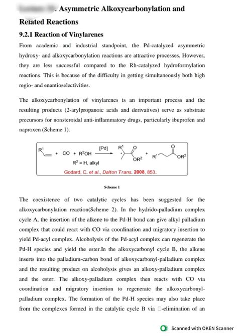 Chemistry 29 - Asymmetric Alkoxycarbonylation and Related Reactions ...
