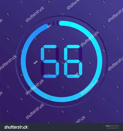 56 Minutes Stopwatch Vector Icon Digital Stock Vector (Royalty Free ...