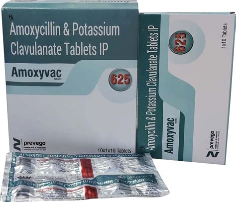 Amoxyvac 625mg Strip Of 10 Tablets: Uses, Side Effects, Price & Dosage ...