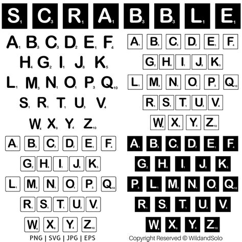 Scrabble Tiles Svg Bundle, Alphabet Scrabble Letter Tiles, Family ...