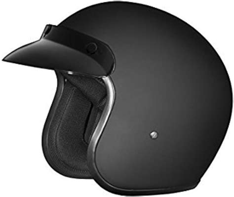 Studds JETSTAR Classic Plain Open Face Helmet (Matt Black, XL) : Amazon ...