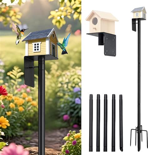 Amazon.com: UIABOPZ Bird House Pole for Outdoors, 75 Inch Heavy Duty ...