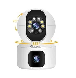 Buy GUARDVIEW 5MP+5MP WiFi Robot Camera HD Dual Lens Wireless Baby ...