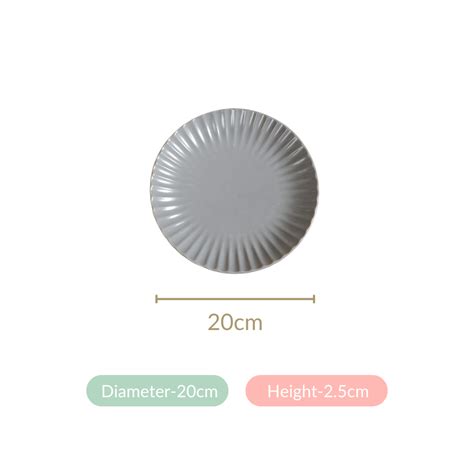 Set Of 4 Solid Grey Scallop Snack Plates 8 Inch Online - Premium Snack ...