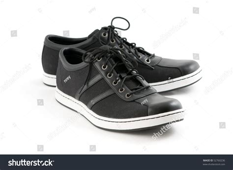 Mens Casual Black Shoes On White Stock Photo 52760236 | Shutterstock