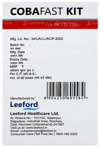 Cobafast Kit Injection 25ml - Uses, Side Effects, Dosage, Price | Truemeds