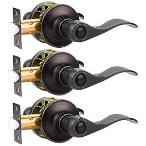 Probrico (3 Pack) Privacy Door Lever[Thumb Turn Lock on The Inside ...