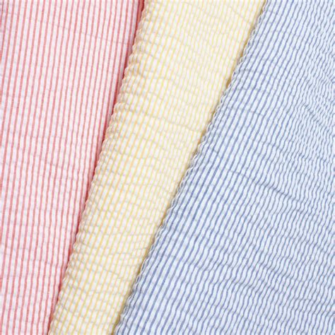 Striped Cotton Seersucker Fabric By The Yard