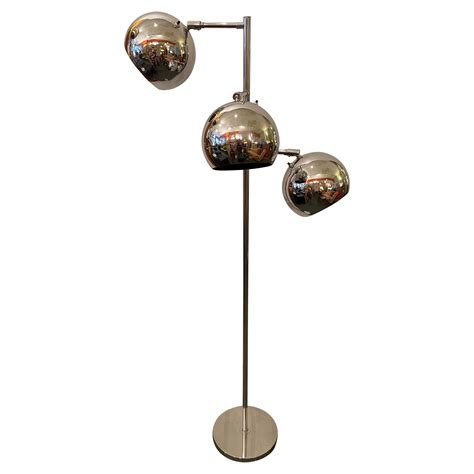 Koch and Lowy Chrome Floor Lamp at 1stDibs