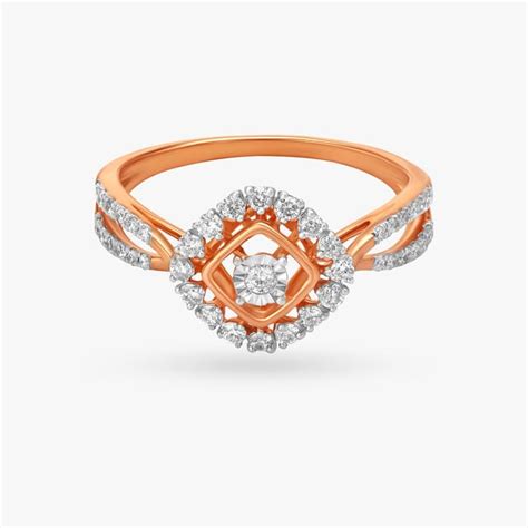Artsy Geometric Diamond Ring